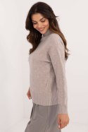 Sweter Damski Model AT-SW-2339.54 Beige - AT AT Sweter Damski Model AT-SW-2339.54 Beige - AT AT