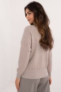 Sweter Damski Model AT-SW-2339.54 Beige - AT AT Sweter Damski Model AT-SW-2339.54 Beige - AT AT