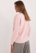 Sweter Damski Model AT-SW-2339.54 Light Pink - AT AT Sweter Damski Model AT-SW-2339.54 Light Pink - AT AT