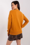 Sweter Damski Model AT-SW-2340.22 Dark Yellow - AT AT Sweter Damski Model AT-SW-2340.22 Dark Yellow - AT AT
