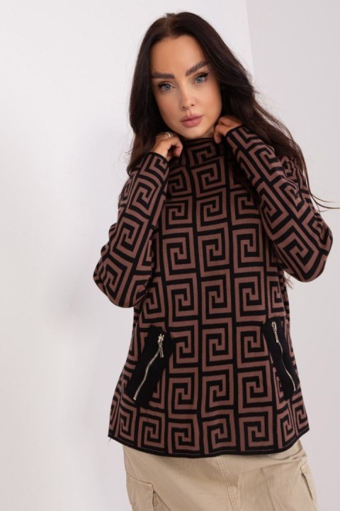 Sweter Damski Model AT-SW-2341.00P Brown - AT AT Sweter Damski Model AT-SW-2341.00P Brown - AT AT