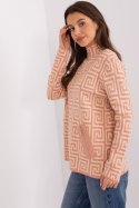 Sweter Damski Model AT-SW-2341.00P Brzoskwinia - AT AT Sweter Damski Model AT-SW-2341.00P Brzoskwinia - AT AT