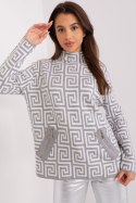 Sweter Damski Model AT-SW-2341.00P Grey - AT AT Sweter Damski Model AT-SW-2341.00P Grey - AT AT