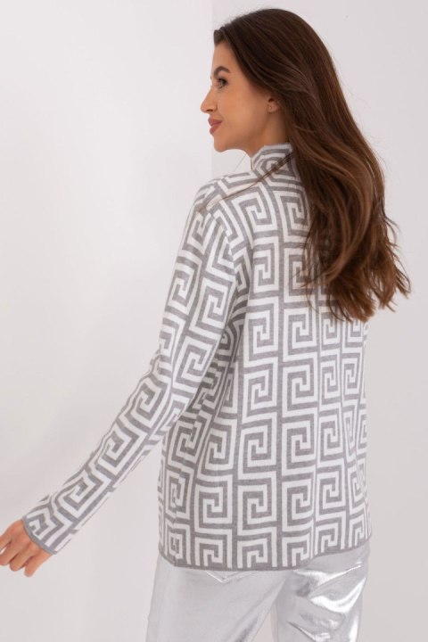 Sweter Damski Model AT-SW-2341.00P Grey - AT AT Sweter Damski Model AT-SW-2341.00P Grey - AT AT