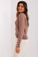 Sweter Damski Model AT-SW-2342.46P Light Brown - AT AT Sweter Damski Model AT-SW-2342.46P Light Brown - AT AT