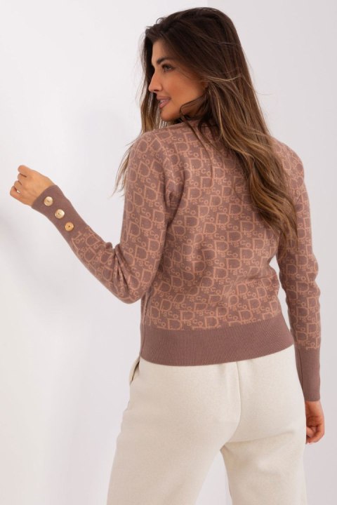 Sweter Damski Model AT-SW-2342.46P Light Brown - AT AT Sweter Damski Model AT-SW-2342.46P Light Brown - AT AT