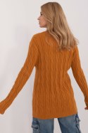 Sweter Damski Model AT-SW-2343.88 Dark Yellow - AT AT Sweter Damski Model AT-SW-2343.88 Dark Yellow - AT AT