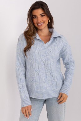 Sweter Damski Model AT-SW-2349-2.27 Błękit - AT AT