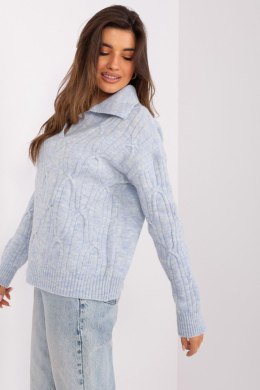 Sweter Damski Model AT-SW-2349-2.27 Błękit - AT AT