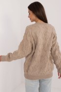 Sweter Damski Model AT-SW-2361.61 Beige - AT AT Sweter Damski Model AT-SW-2361.61 Beige - AT AT
