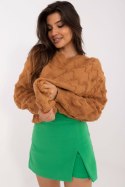 Sweter Damski Model AT-SW-2361.61 Light Brown - AT AT Sweter Damski Model AT-SW-2361.61 Light Brown - AT AT
