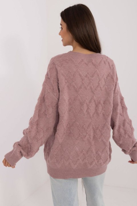 Sweter Damski Model AT-SW-2361.61 Light Violet - AT AT Sweter Damski Model AT-SW-2361.61 Light Violet - AT AT