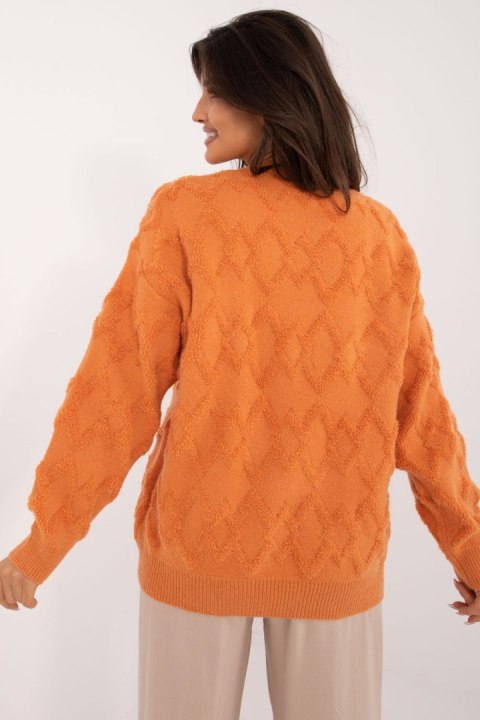 Sweter Damski Model AT-SW-2361.61 Orange - AT AT Sweter Damski Model AT-SW-2361.61 Orange - AT AT