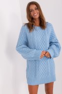 Sweter Damski Model AT-SW-2367-2.64P Light Blue - AT AT Sweter Damski Model AT-SW-2367-2.64P Light Blue - AT AT