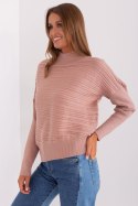 Sweter Damski Model AT-SW-2368.36X Dark Pink - AT AT Sweter Damski Model AT-SW-2368.36X Dark Pink - AT AT