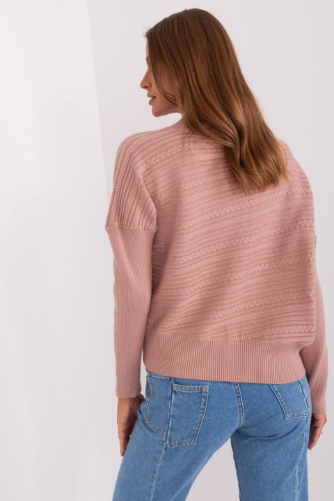 Sweter Damski Model AT-SW-2368.36X Dark Pink - AT AT Sweter Damski Model AT-SW-2368.36X Dark Pink - AT AT