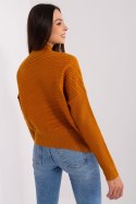 Sweter Damski Model AT-SW-2368.36X Light Brown - AT AT Sweter Damski Model AT-SW-2368.36X Light Brown - AT AT
