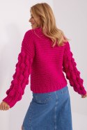 Sweter Damski Model AT-SW-2382.97P Fuksja - AT AT Sweter Damski Model AT-SW-2382.97P Fuksja - AT AT