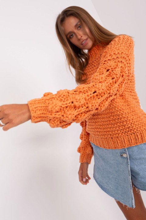 Sweter Damski Model AT-SW-2382.97P Orange - AT AT Sweter Damski Model AT-SW-2382.97P Orange - AT AT