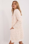 Sweter Kardigan Model AT-SW-2340-A.00 Light Beige - AT AT Sweter Kardigan Model AT-SW-2340-A.00 Light Beige - AT AT