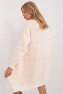 Sweter Kardigan Model AT-SW-2340-A.00 Light Beige - AT AT Sweter Kardigan Model AT-SW-2340-A.00 Light Beige - AT AT