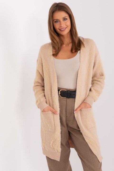 Sweter Kardigan Model AT-SW-234501.00P Beige - AT AT Sweter Kardigan Model AT-SW-234501.00P Beige - AT AT