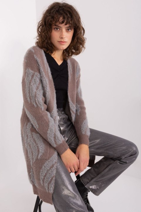 Sweter Kardigan Model AT-SW-234501.00P Dark Brown - AT AT Sweter Kardigan Model AT-SW-234501.00P Dark Brown - AT AT