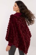 Sweter Poncho Model AT-PN-2347.68 Bordo - AT AT Sweter Poncho Model AT-PN-2347.68 Bordo - AT AT