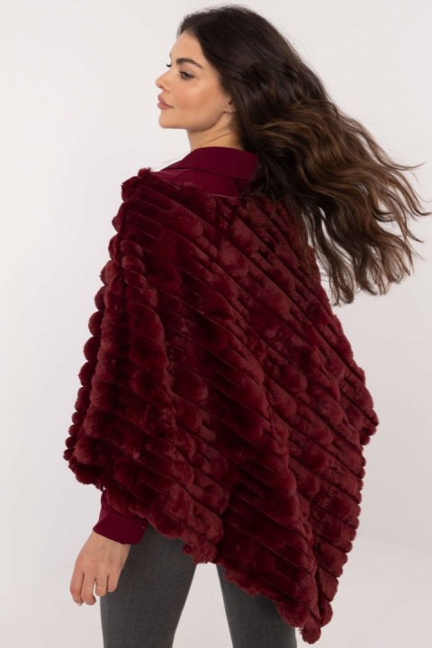 Sweter Poncho Model AT-PN-2347.68 Bordo - AT AT Sweter Poncho Model AT-PN-2347.68 Bordo - AT AT