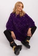 Sweter Ponczo Model AT-PN-2347.68 Dark Violet - AT AT Sweter Ponczo Model AT-PN-2347.68 Dark Violet - AT AT