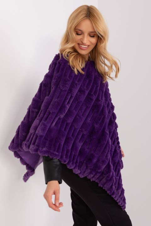 Sweter Ponczo Model AT-PN-2347.68 Dark Violet - AT AT Sweter Ponczo Model AT-PN-2347.68 Dark Violet - AT AT