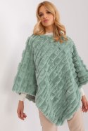 Sweter Ponczo Model AT-PN-2347.68 Pistacja - AT AT