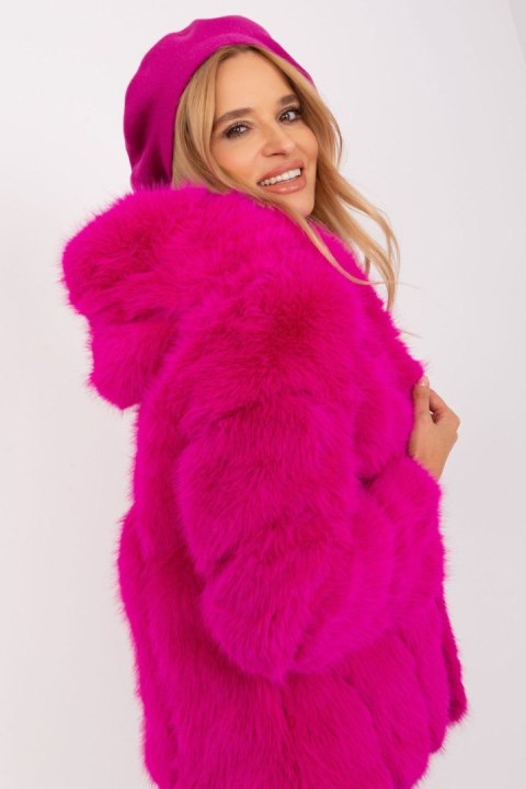 Beret Model AT-CZ-231305.82P Fuksja - AT AT Beret Model AT-CZ-231305.82P Fuksja - AT AT