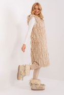 Kamizelka Model AT-KZ-2368-1.07 Beige - AT AT Kamizelka Model AT-KZ-2368-1.07 Beige - AT AT