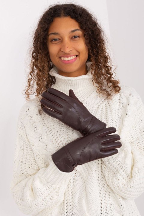 Rękawiczki Model AT-RK-239802.28 Dark Brown - AT AT Rękawiczki Model AT-RK-239802.28 Dark Brown - AT AT