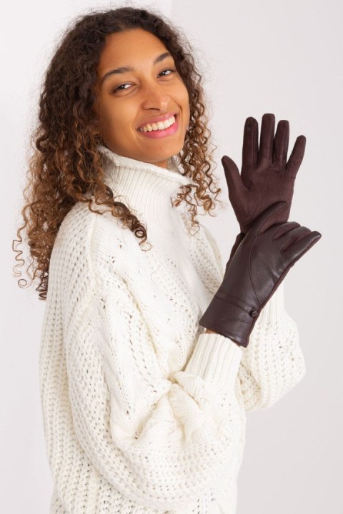 Rękawiczki Model AT-RK-239802.28 Dark Brown - AT AT Rękawiczki Model AT-RK-239802.28 Dark Brown - AT AT