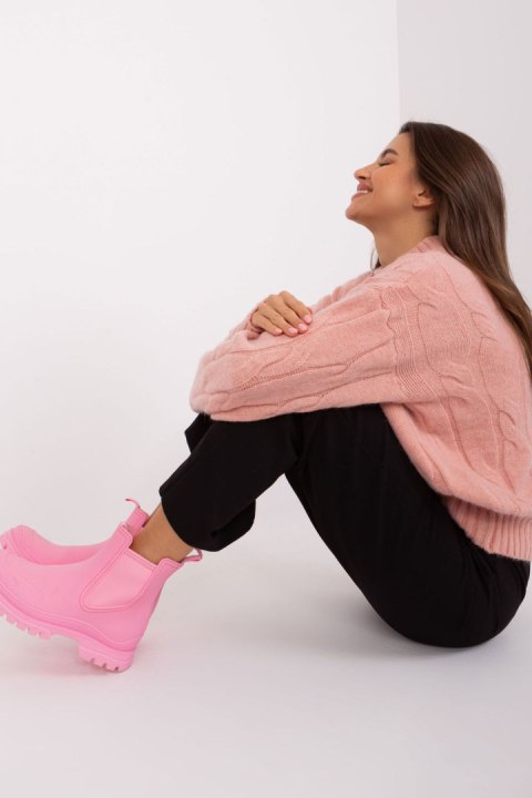 Sweter Damski Model AT-SW-0146.10P Light Pink - AT AT Sweter Damski Model AT-SW-0146.10P Light Pink - AT AT