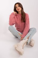 Sweter Damski Model AT-SW-0146.10P Pink - AT AT Sweter Damski Model AT-SW-0146.10P Pink - AT AT
