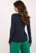 Sweter Damski Model AT-SW-2334.49 Navy - AT AT Sweter Damski Model AT-SW-2334.49 Navy - AT AT