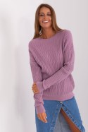 Sweter Damski Model AT-SW-2338.14P Light Violet - AT AT Sweter Damski Model AT-SW-2338.14P Light Violet - AT AT
