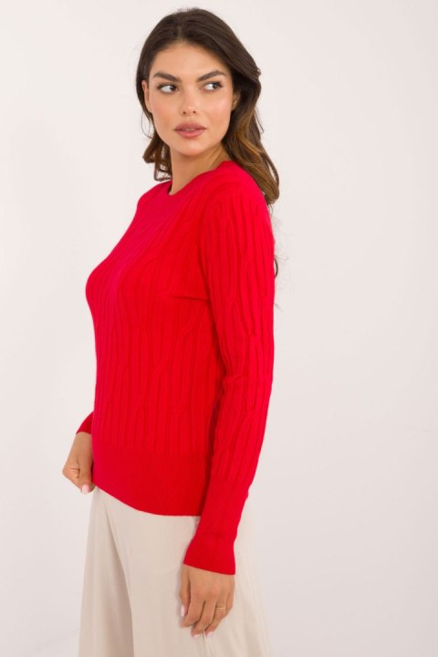 Sweter Damski Model AT-SW-2338-2.61 Red - AT AT Sweter Damski Model AT-SW-2338-2.61 Red - AT AT