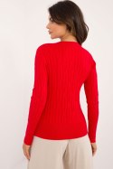 Sweter Damski Model AT-SW-2338-2.61 Red - AT AT Sweter Damski Model AT-SW-2338-2.61 Red - AT AT