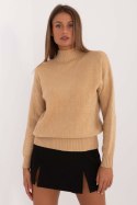 Sweter Damski Model AT-SW-2339.54 Light Camel - AT AT Sweter Damski Model AT-SW-2339.54 Light Camel - AT AT