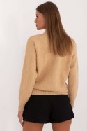 Sweter Damski Model AT-SW-2339.54 Light Camel - AT AT Sweter Damski Model AT-SW-2339.54 Light Camel - AT AT
