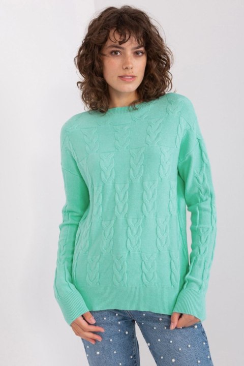 Sweter Damski Model AT-SW-2340.10 Mint - AT AT Sweter Damski Model AT-SW-2340.10 Mint - AT AT
