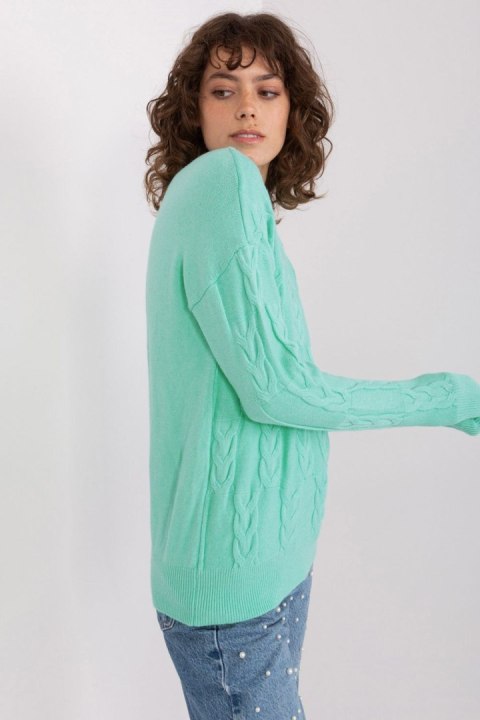 Sweter Damski Model AT-SW-2340.10 Mint - AT AT Sweter Damski Model AT-SW-2340.10 Mint - AT AT