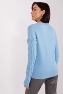 Sweter Damski Model AT-SW-2340.43 Light Blue - AT AT Sweter Damski Model AT-SW-2340.43 Light Blue - AT AT