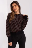 Sweter Damski Model AT-SW-2342.46P Black - AT AT Sweter Damski Model AT-SW-2342.46P Black - AT AT