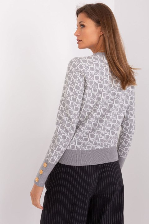 Sweter Damski Model AT-SW-2342.46P Grey - AT AT Sweter Damski Model AT-SW-2342.46P Grey - AT AT