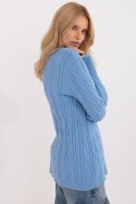 Sweter Damski Model AT-SW-2343.88 Blue - AT AT Sweter Damski Model AT-SW-2343.88 Blue - AT AT
